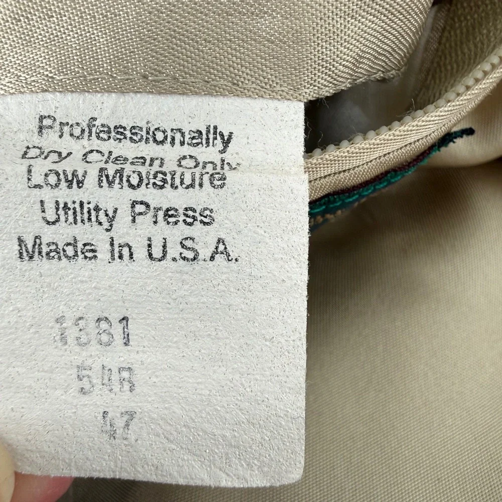 Orvis Mens Forest Green Hopsack Blazer Gold Crest Button Sport Coat 54R USA